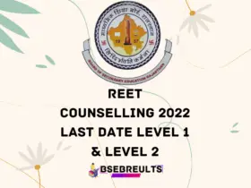 REET Counselling 2022